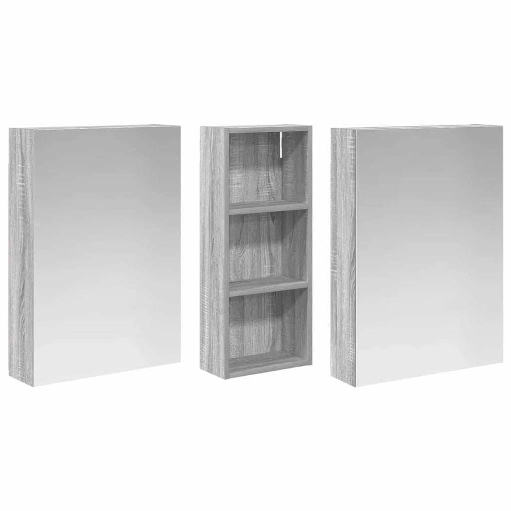 Set di Armadi da Bagno con lo scaffale 3 pcs 130 x 14,5 x 70 cm 3403765