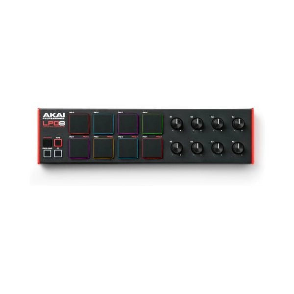 Controller disc jockey akai professional lpd8 mkii black e red - 0694318025567