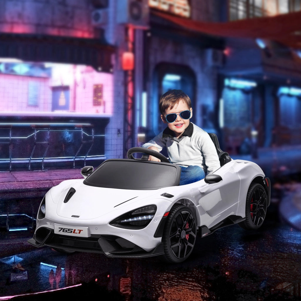 Auto elettrica per bambini con porte ad ali e luci LED ¨C Minimal ¨C Bianco