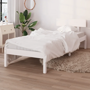 Giroletto Bianco in Legno Massello di Pino 90x190 cm Single 810113