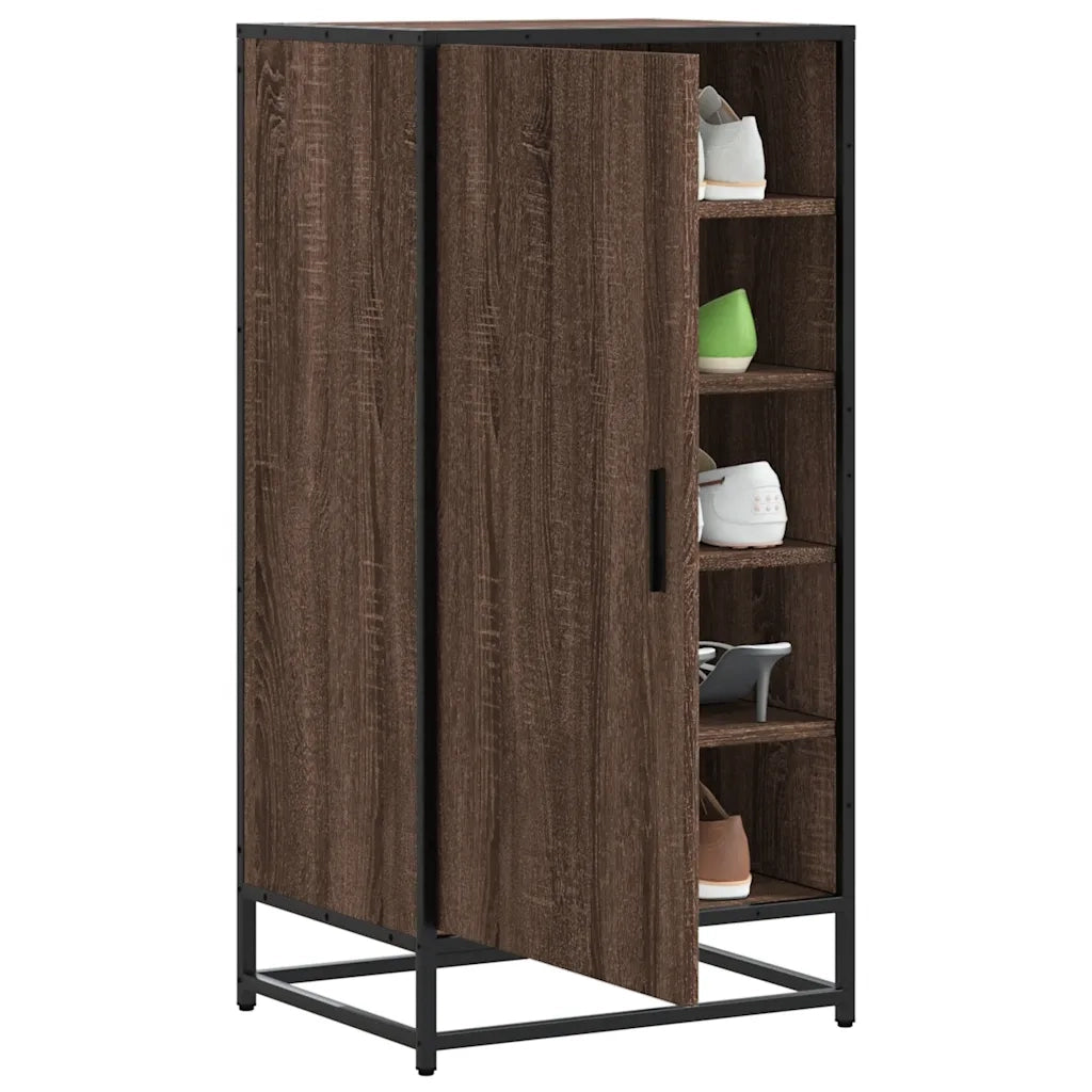 Scarpiera | Mobile per scarpe Rovere Marrone 48x38x97,5 cm in Legno Multistrato
