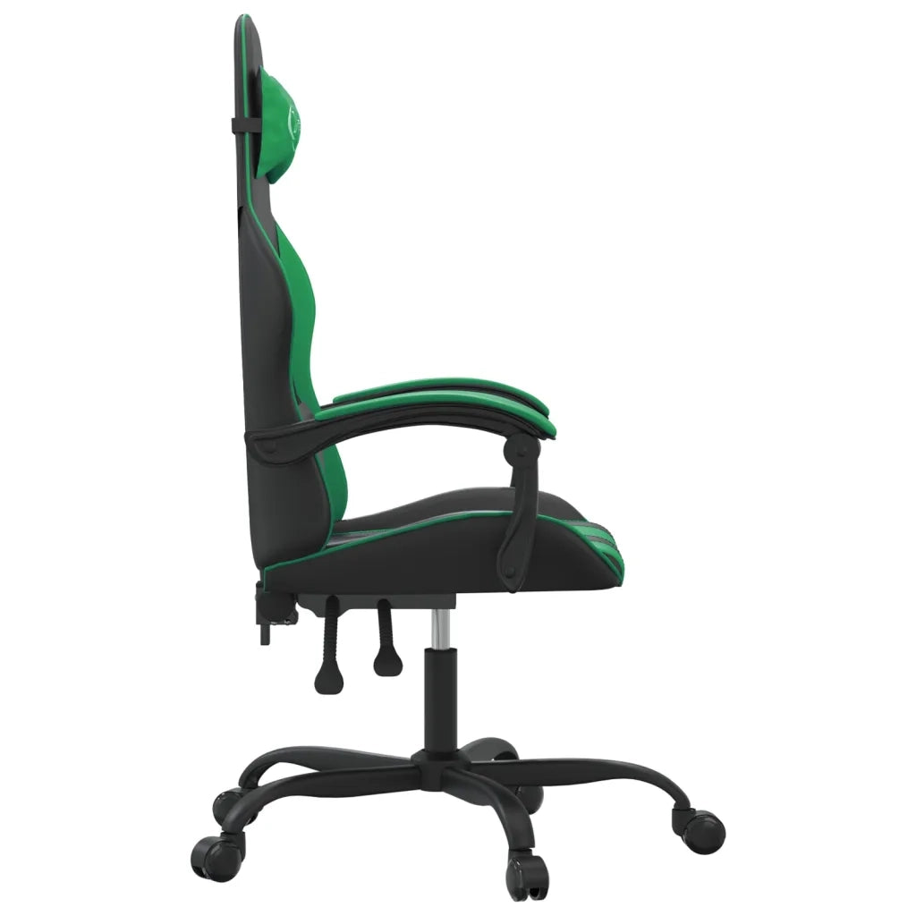 Sedia da Gaming Nera e Verde in Similpelle 3143893