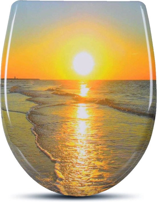 Bracciale Antimicrobico per il Water - Con Softclose - Universale - Bracciali per il Water con Disegno Solare - Bracciale WC - Sedile WC