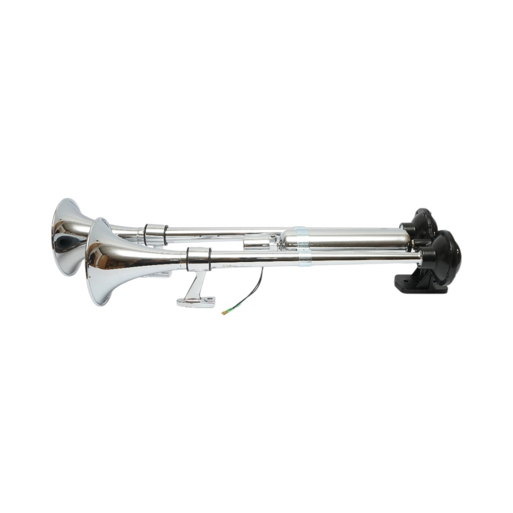 Clacson a 2 trombe 12V/24V per compressore d’aria.