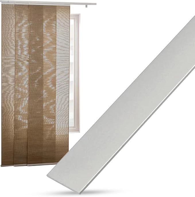 Peso Piatto in Alluminio Bianco per Tende - Lunghezza barra 100cm, 3cm Largo, 3mm Spessore - Profilo per Binari, Strip LED, Teloni PVC