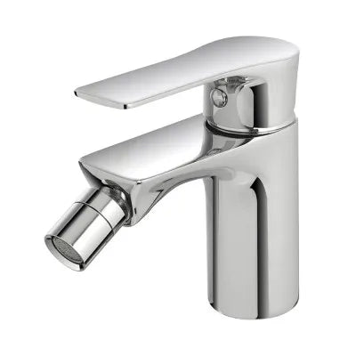 Set miscelatori lavabo alto bidet e doccia Flat con piletta click clack