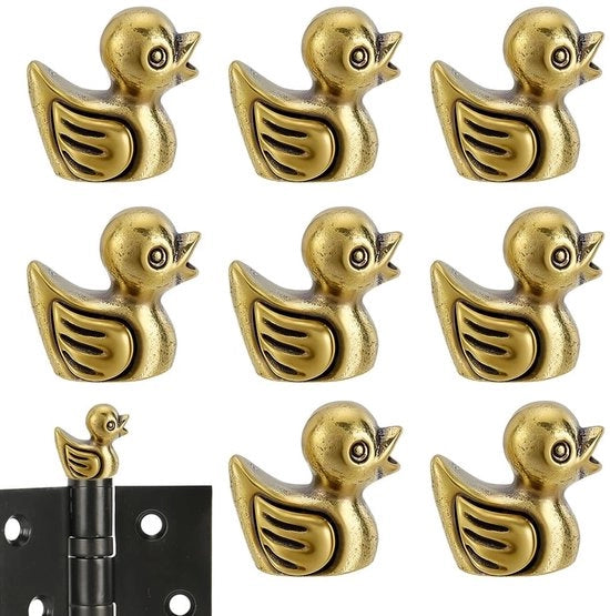 Scharnierkop 8 pezzi - Messing Esemplare - Finitura in Oro Antico - Decorativo Topper - Collezione Figure - Dimensioni compatte 14,5 x 10,5 x 14,5 mm - Decorazione