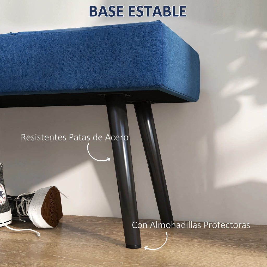 Piediera con Cuscino ¨C zephmum ¨C Blu Scuro 100x36x45 cm