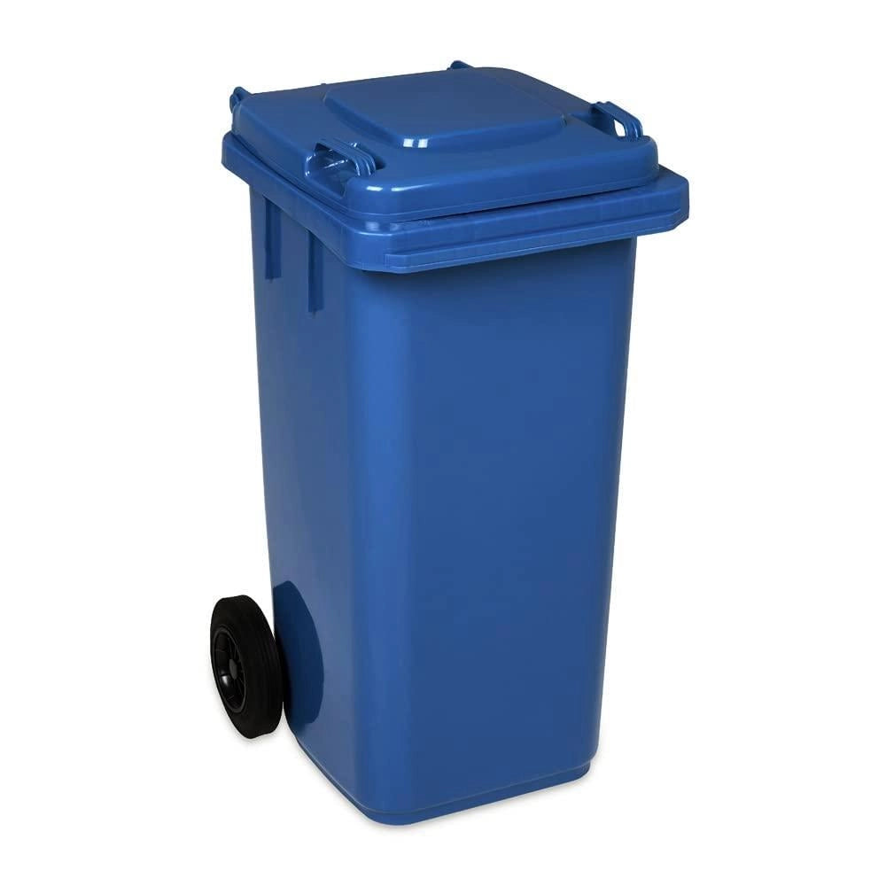 Pattumiera Bidone Portarifiuti per Raccolta Differenziata 120 Litri Colore BLU