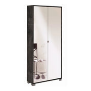 Mobile 2 Ante Specchio Kit Ossido Nero cm 83x29x190h - Sarmog