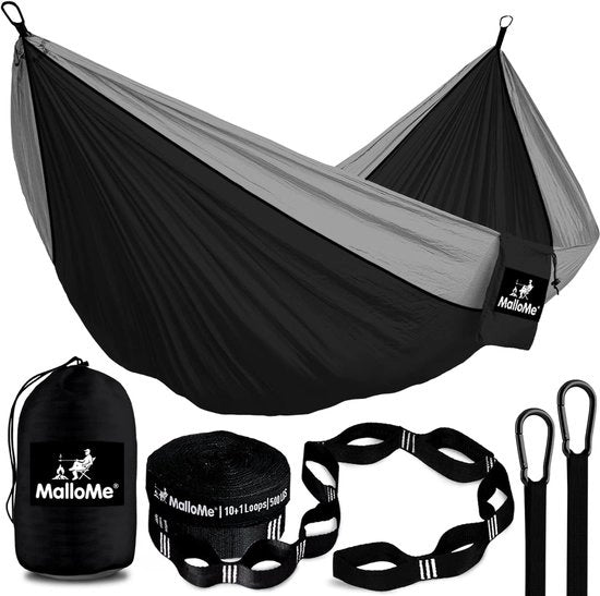 Hangmat doppia - ultraleggera - adatta per campeggio e viaggi - 2 persone - 300 x 200 cm - impermeabile
