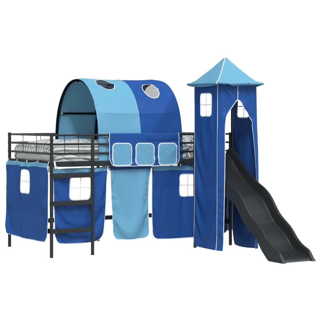 Struttura del letto loft per bambini Nero e Blu 80 x 200 cm 42020879
