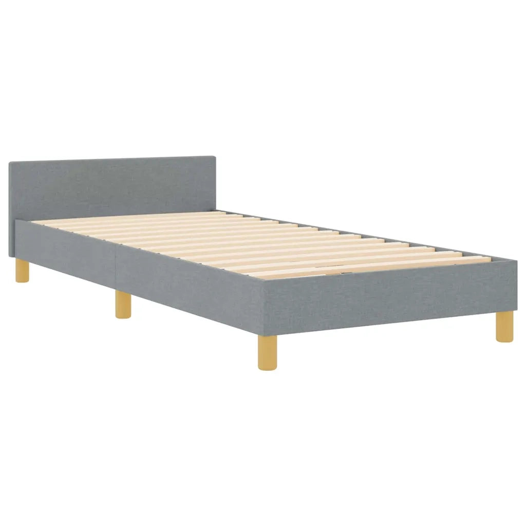 Struttura del letto Grigio chiaro 90 x 200 cm Tessuto 3344697