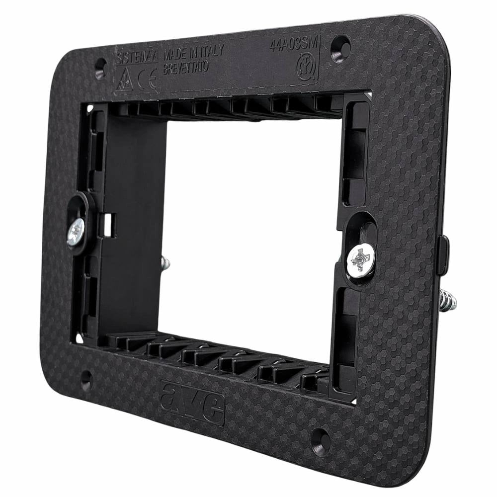 Supporto da incasso per moduli smart 44 per impianti elettrici *** numero posti 3 moduli, confezione 1