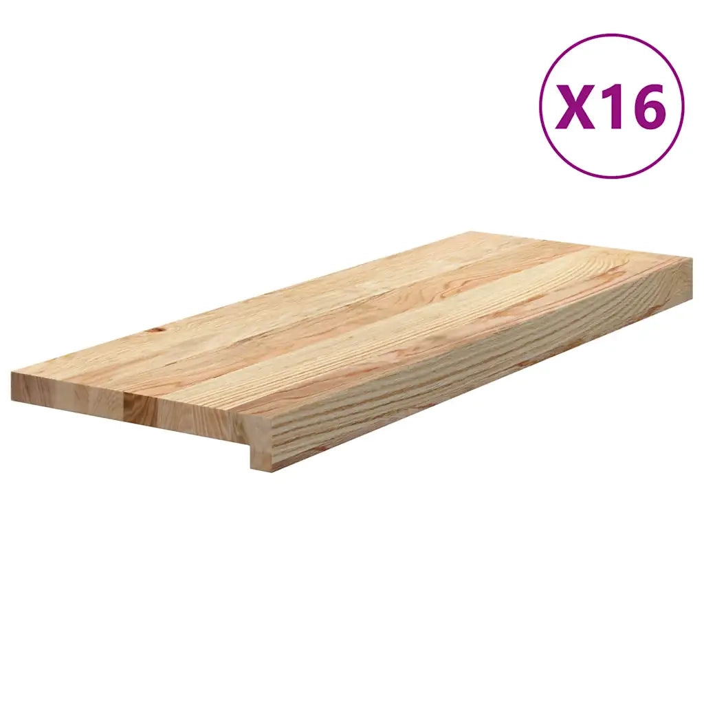 Gradini 16 pz 70x30x2 cm in Rovere Massello Non Trattato 3282935