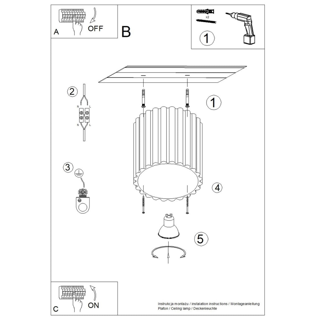 Spot soffitto VISTAO Pure Lume beige rigato 10cm GU10