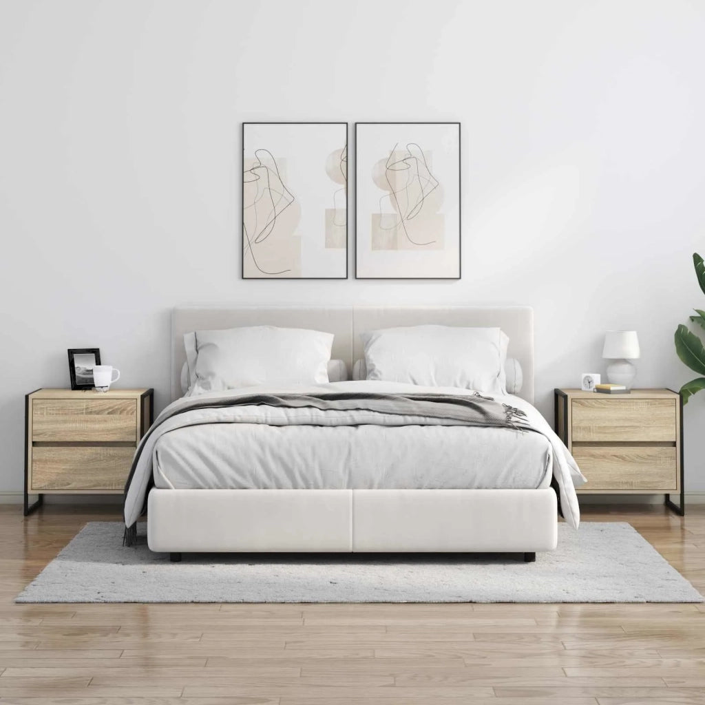 Comodino 2 pcs Sonoma 50 x 39.5 x 50 cm Legno multistrato 886681