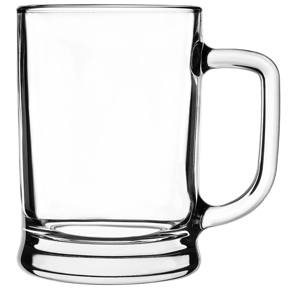 Boccali da birra KADAX da 400 ml (0,4 l) in vetro con manico, confezione regalo grande da 6 pezzi