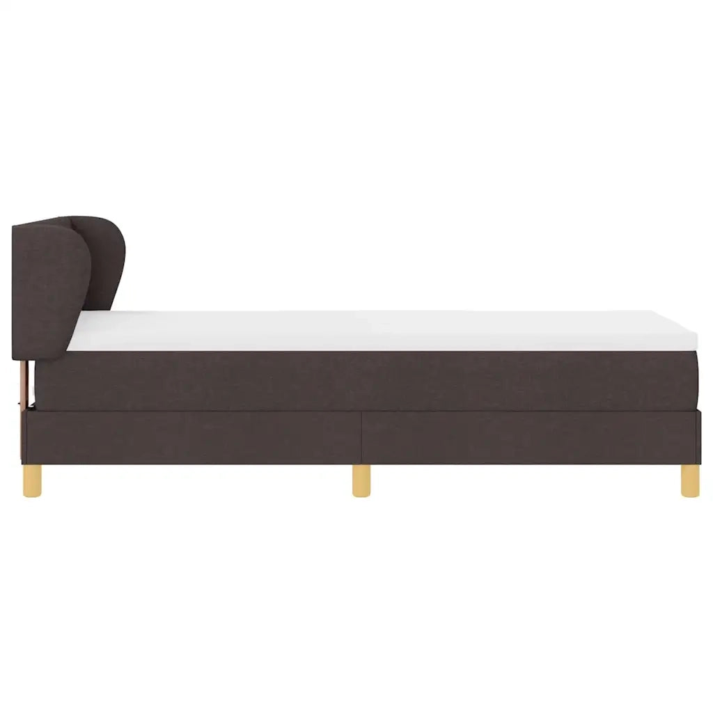 Letto a molle con testiera Marrone Scuro 80 x 200 cm Tessuto 3340244