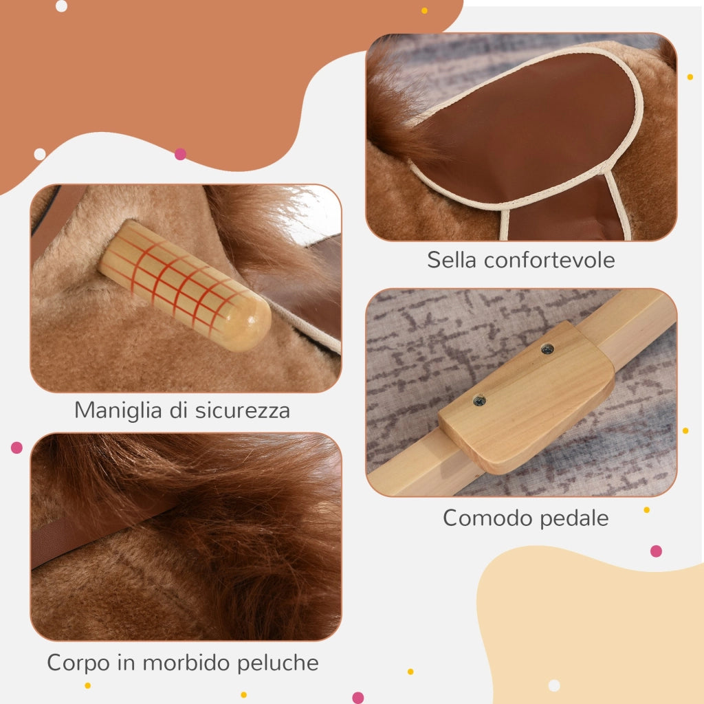 Cavallo a Dondolo per Bambini ¨C Minimal ¨C Marrone