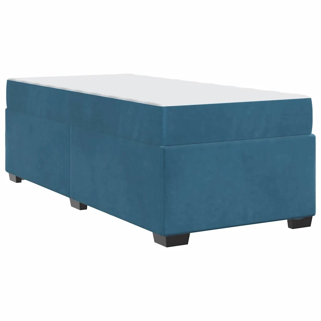 Struttura del letto con materasso Blu Scuro 90 x 190 cm Tessuto