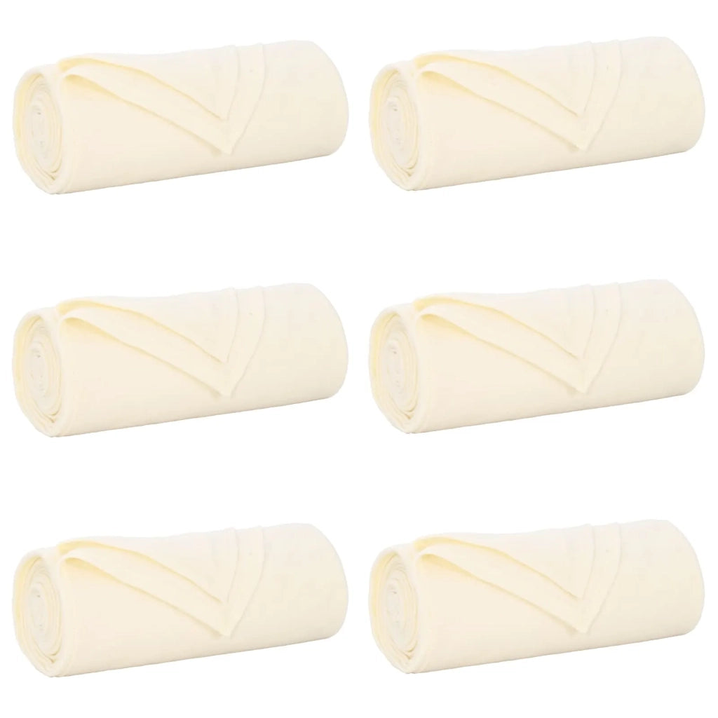 Coperte da Pile 6 pz Crema 200 x 150 cm Panno