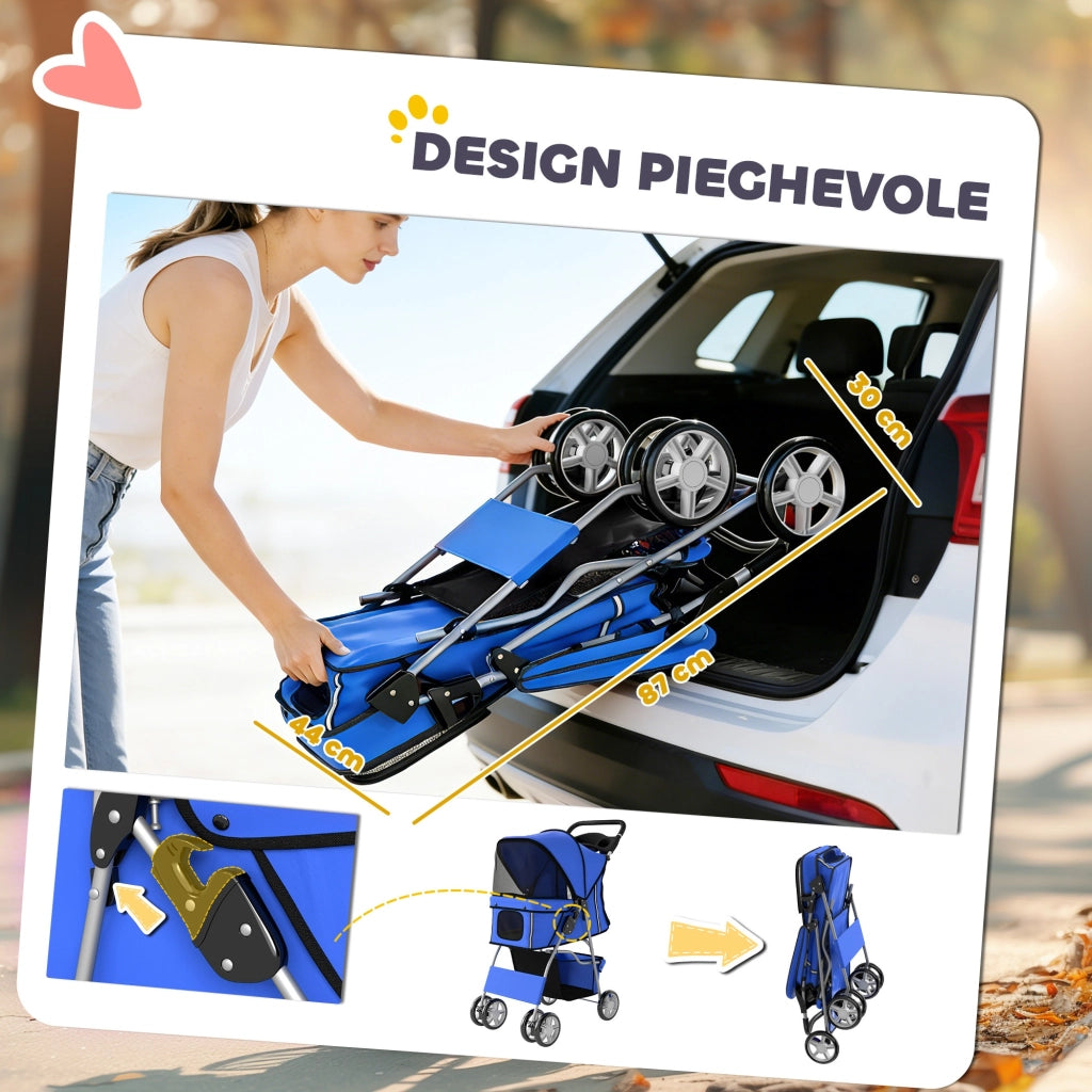 Cuscino per Cane Pieghevole ¨C Minimal ¨C Blu