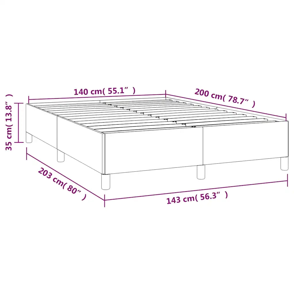 Giroletto senza Materasso Blu Scuro 140x200 cm Velluto 347328