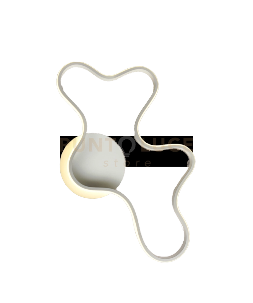 CLARA-P B  Lampada da soffitto o parete bianca 50cm led integrato 2800 - 5000 kelvin DIMMERABILE