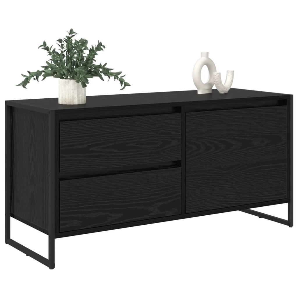 Mobile TV Rovere Nero 100 x 36 x 49.5 cm Legno multistrato 886618