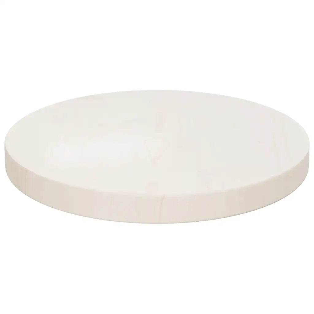 Piano Tavolo Rotondo Bianco Ø40x3 cm in Legno Massello di Pino 833659