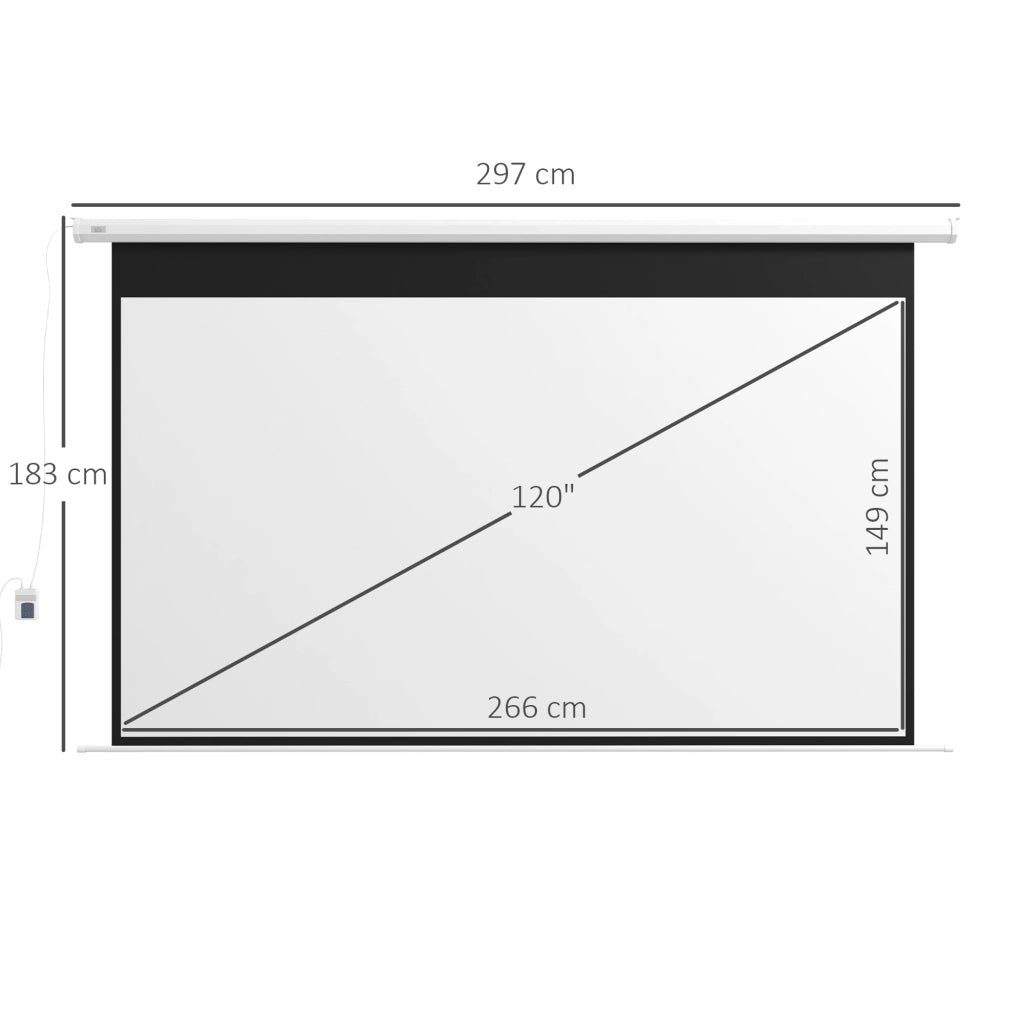 Schermo proiezione elettrico motorizzato 120 pollici ¨C Xylo ¨C 16:9 4K HD 293x176 cm