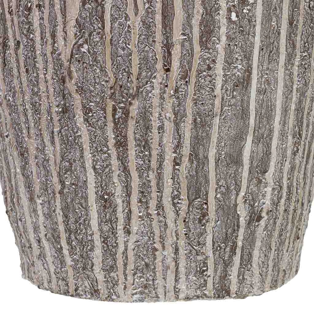 Vaso in resina marrone anticato, 25x25x36 cm
