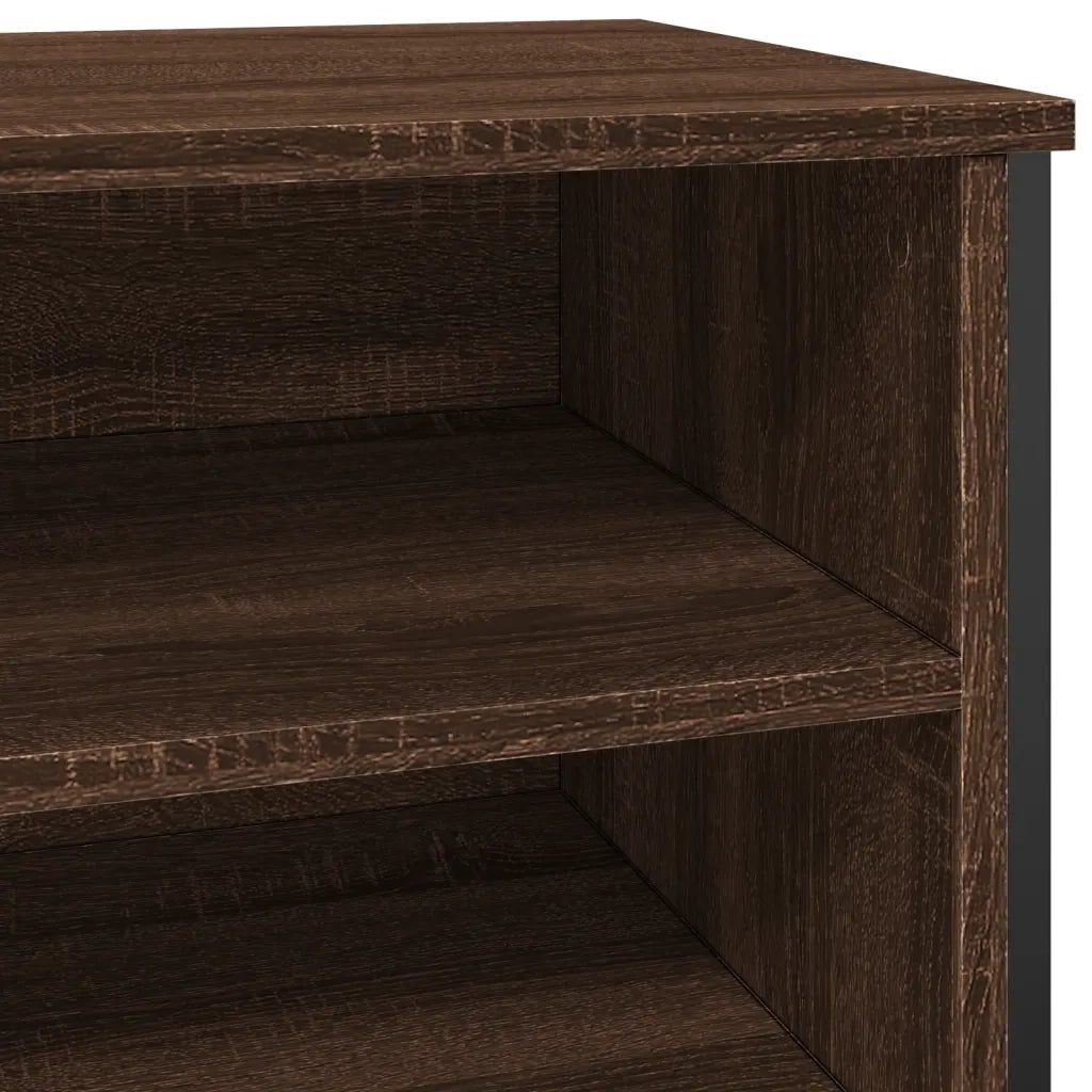 Scarpiera-Scaffale per scarpe Rovere Marrone 80x38x78 cm in Truciolato