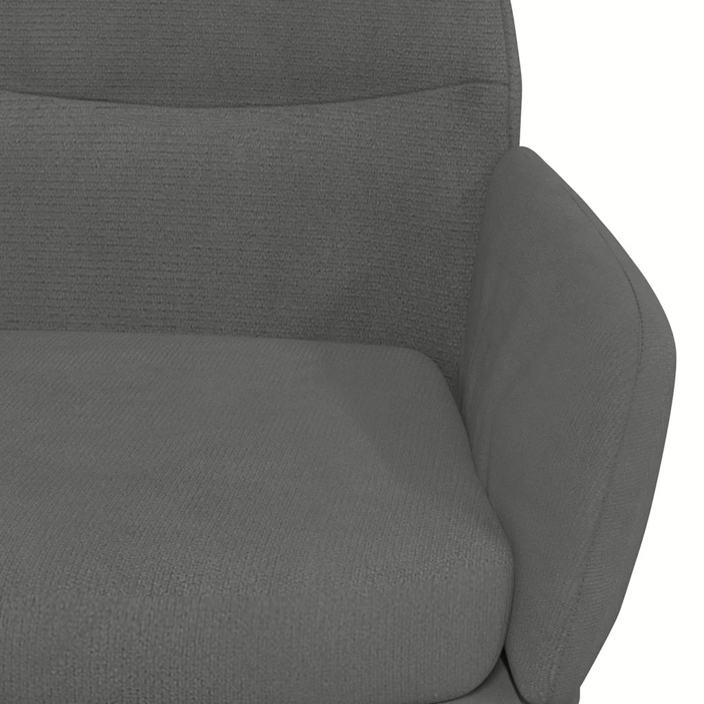 Sedia Relax Grigio Scuro in Velluto 341109