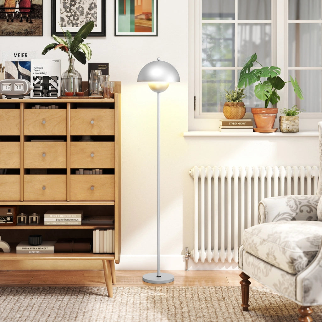 Lampada da Terra Moderna per Salotto ¨C zephmum ¨C Argento ?30x155 cm