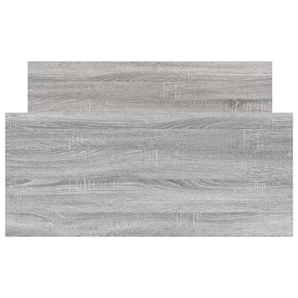 Struttura letto con testata-Giroletto Sonoma grigio 80 x 200 cm 833188