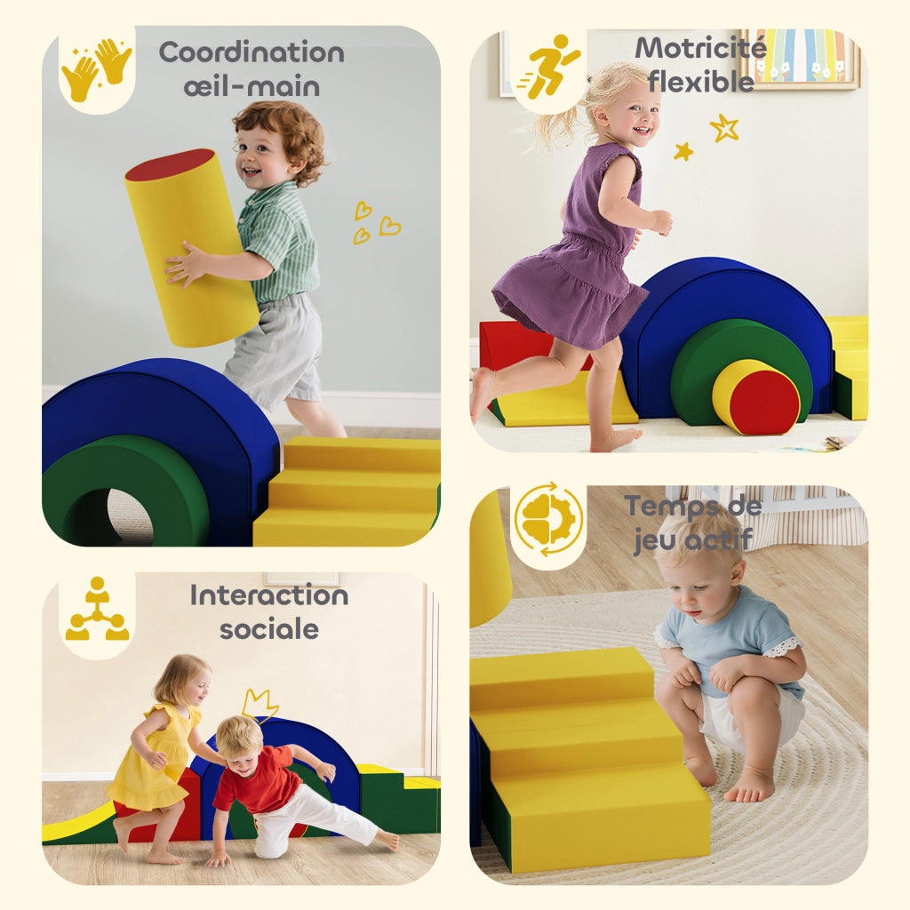 Set di gioco per arrampicata e motricit¨¤ ¨C Minimal ¨C 181x39x44 cm multicolore
