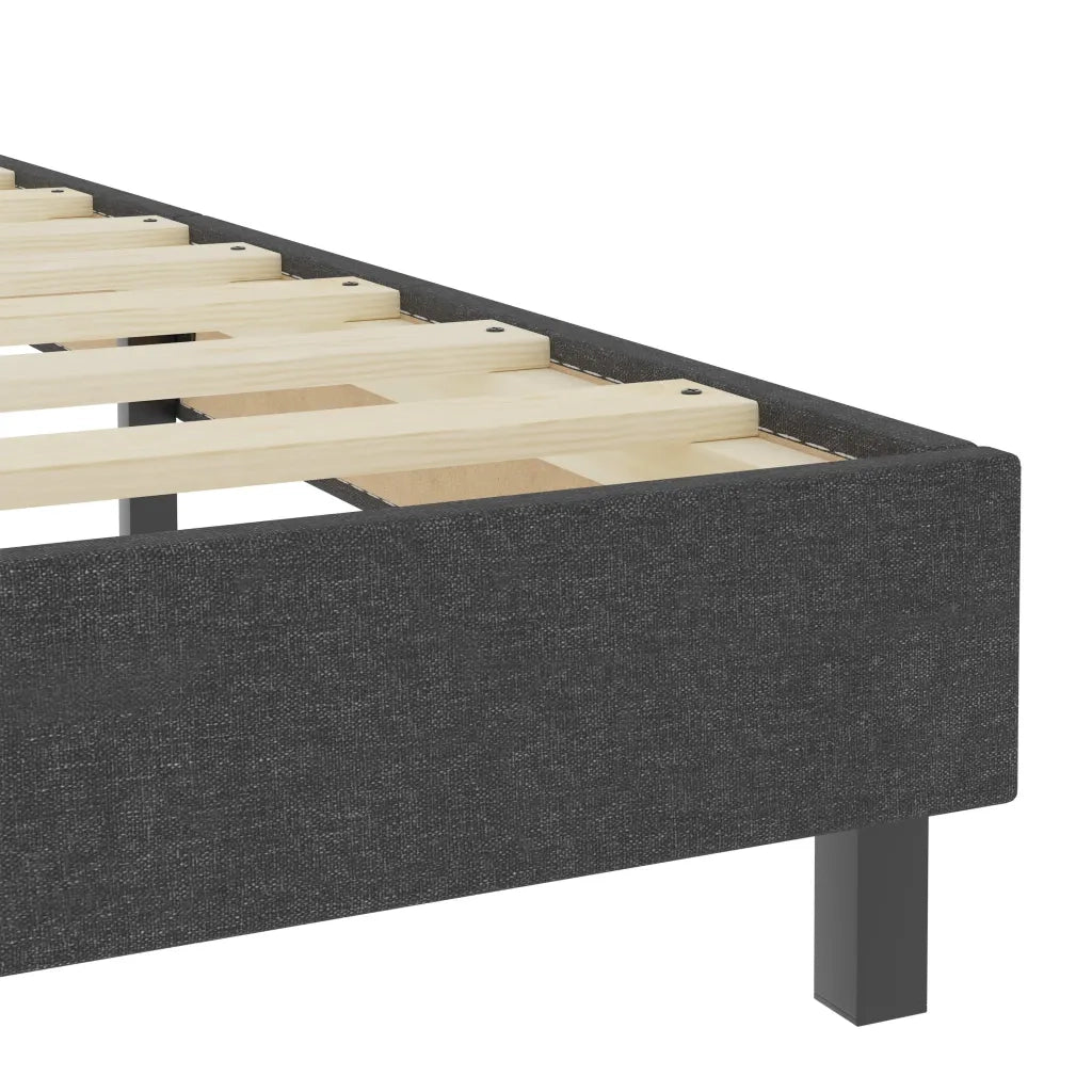 Letto a Molle Grigio Scuro in Tessuto 120x200 cm