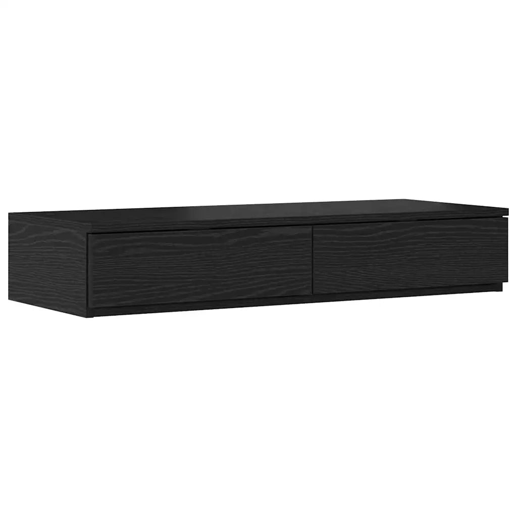 Struttura letto con contenitore con cassetto Rovere Nero 75 cm 3335678