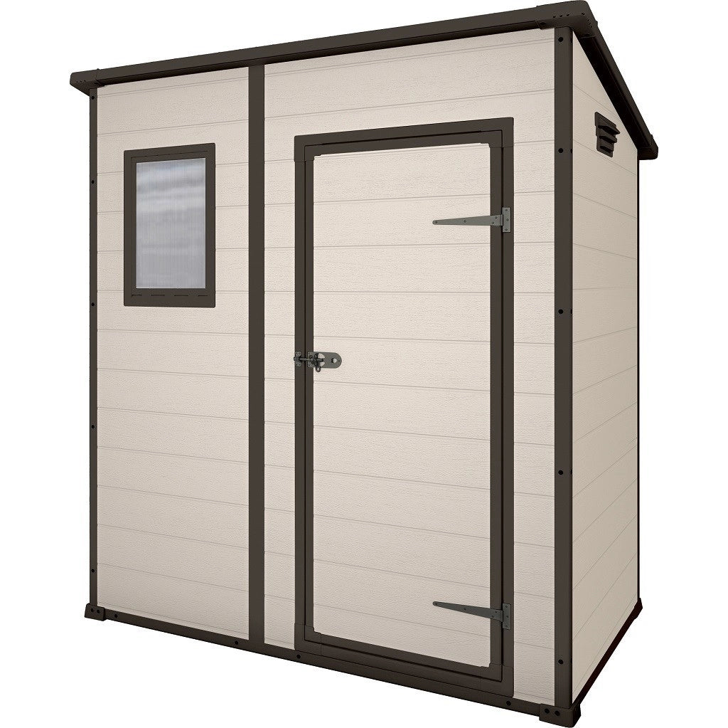 CASETTA KETER MANOR PENT EFFETTO LEGNO BEIGE CM. 183X111X200H