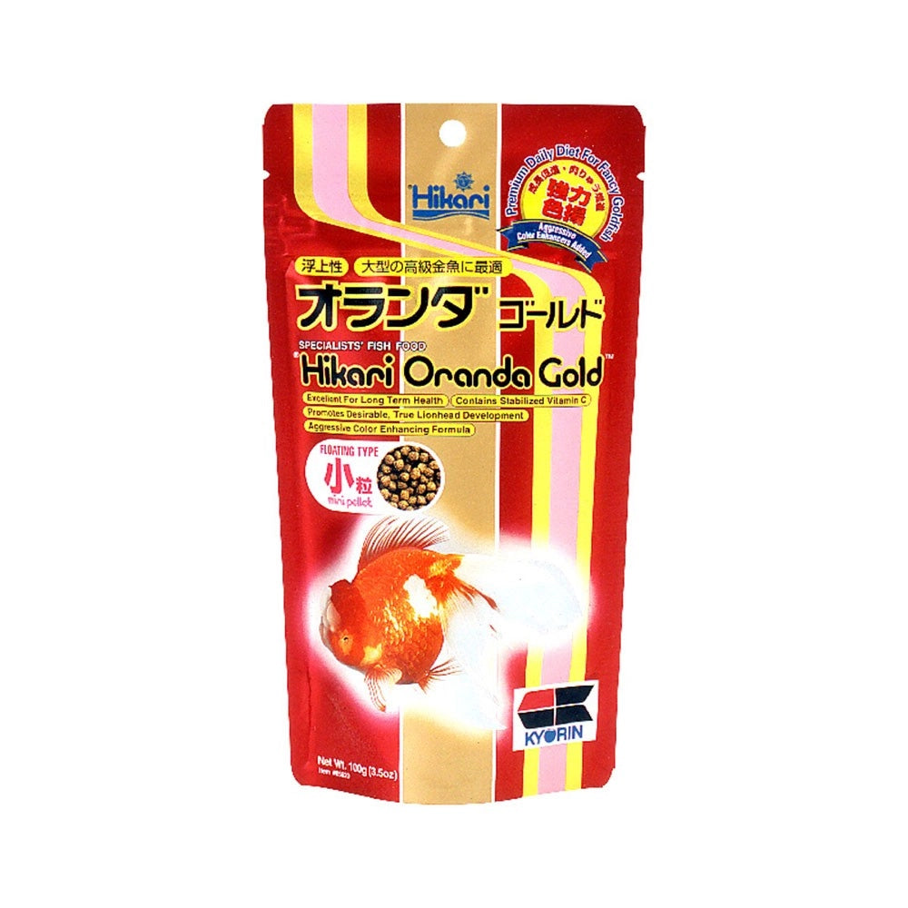 Hikari Oranda Gold Mini Pellet 100gr - mangime completo per pesci rossi ornamentali, specifico per Oranda
