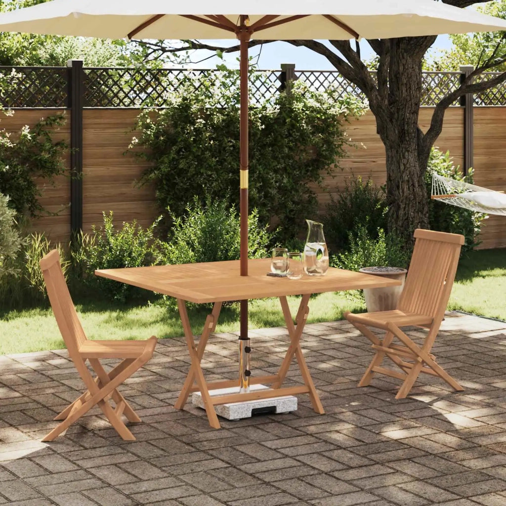 Set Bistro da Giardino 3 pcs Marrone Legno Teak Massello 3437358