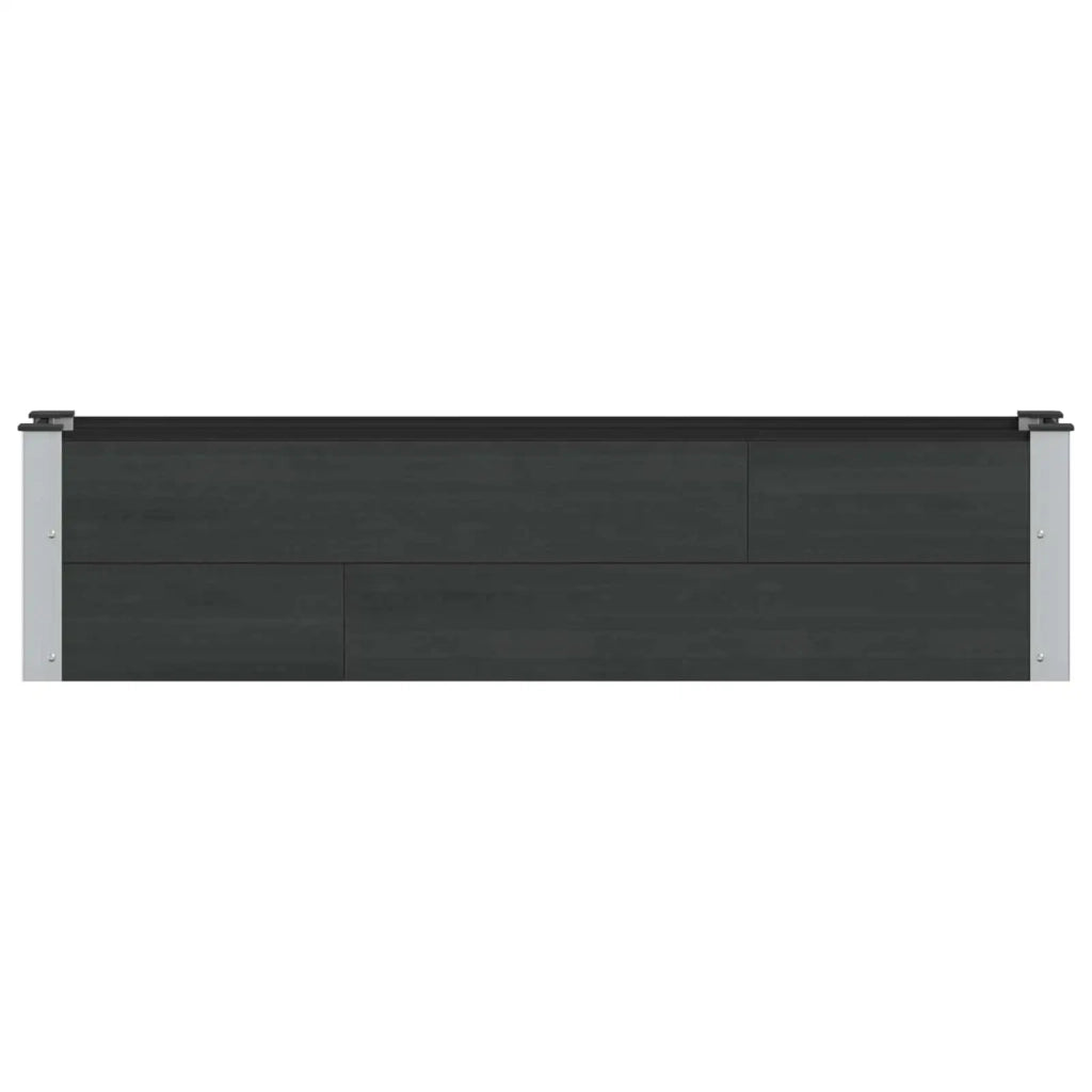 Fioriere | Cassetta per fiori | Letto rialzato da giardino Nero 150 x 30 x 36 cm