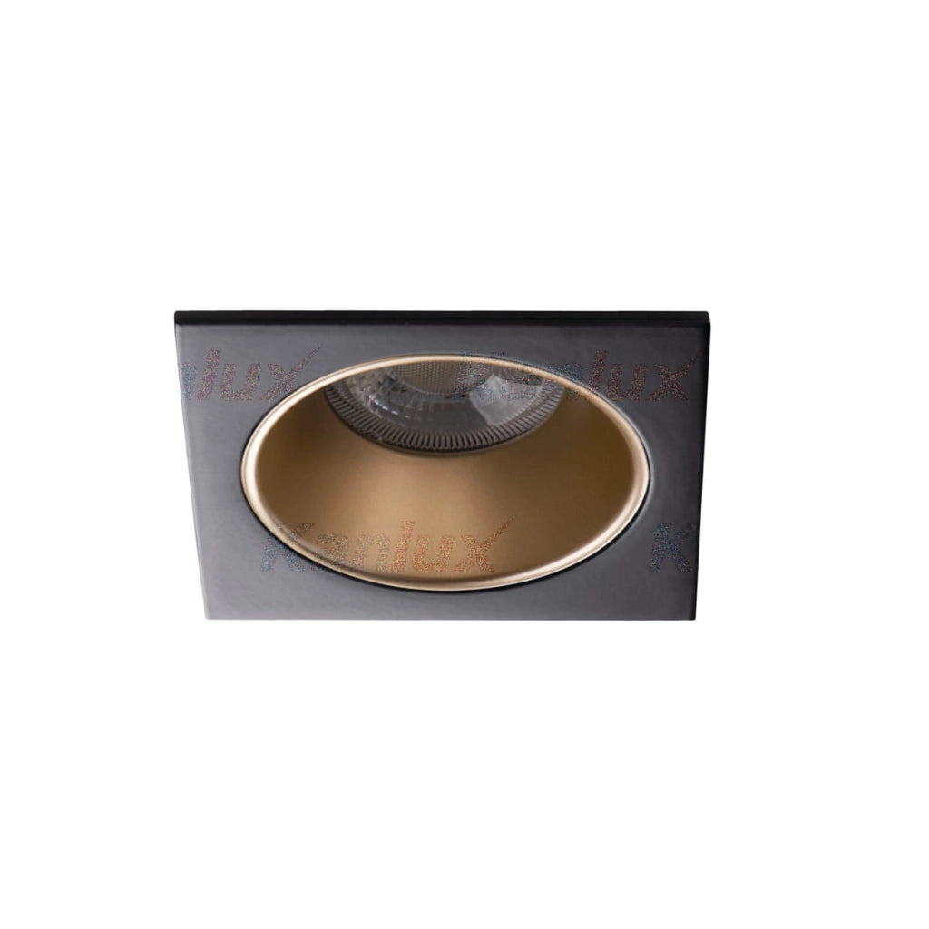Kanlux GLOZO cornice faretto incasso quadrata nero-oro 10W GU10
