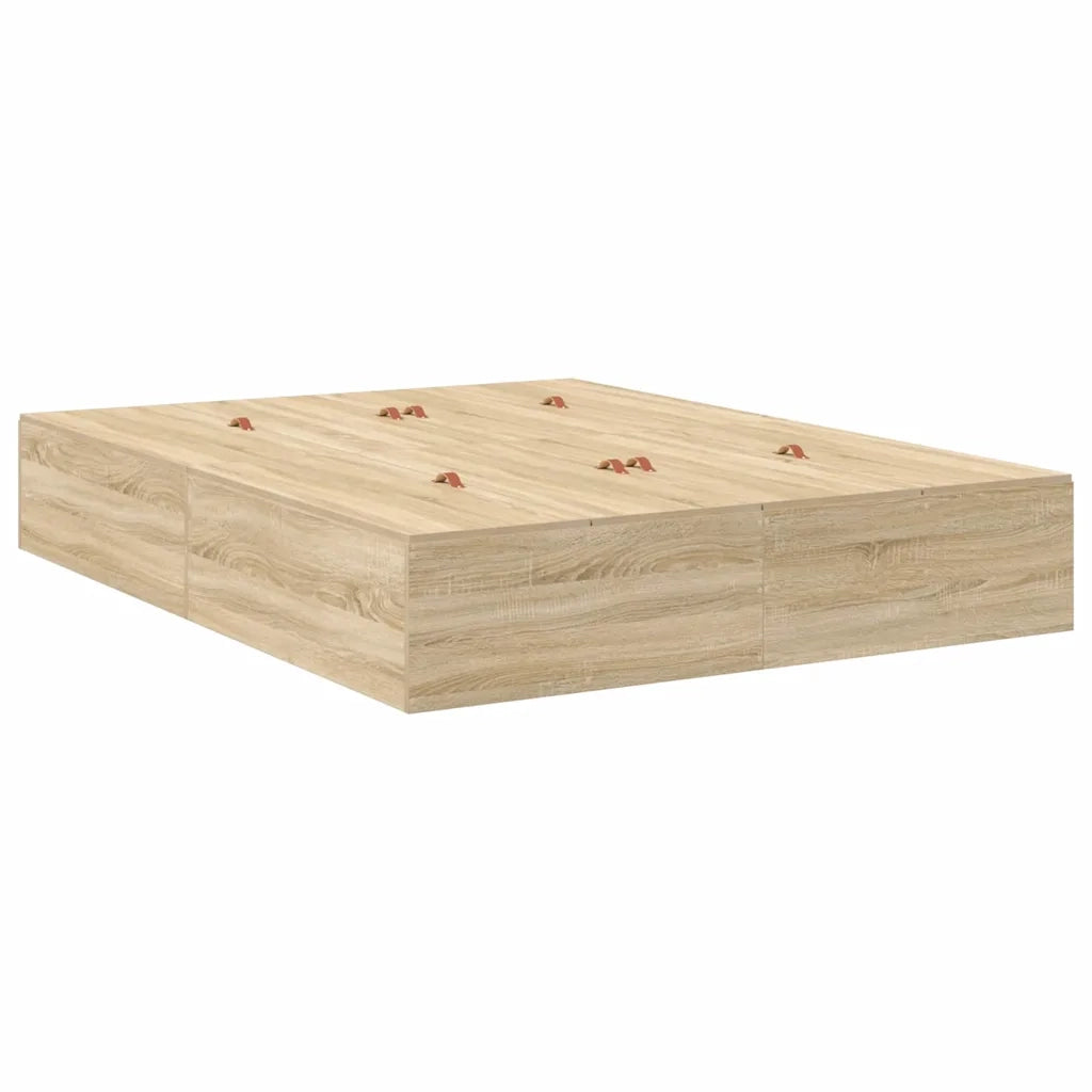 Struttura letto con contenitore Rovere Sonoma 150 x 200 cm 3335383