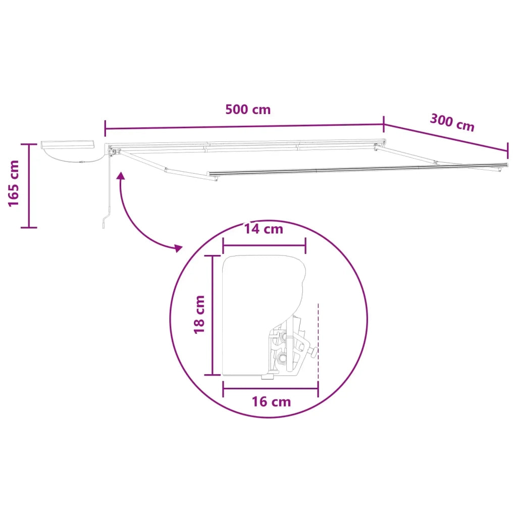 Tettuccio Elettrico Retrattile Grigio chiaro e bianco 5 x 3 m 3426414