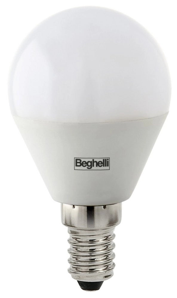 10pz beghelli lampadina a led forma sfera e14 w 5 fredda 6500k cod:ferx.94774