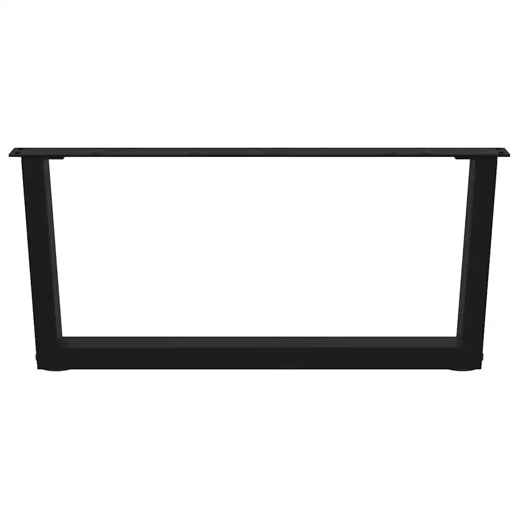 Gambe per Tavolino da Caffè a Forma di V 2 pz Nere 70x(30-31,3) cm Acciaio 4012616
