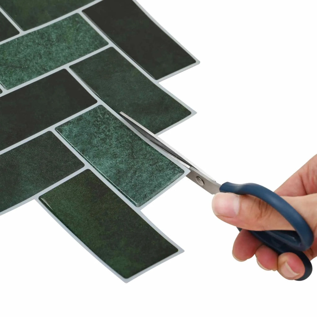 Piastrella a Spina di Pesce 20 pcs Verde Scuro 30 x 30 cm 42046190
